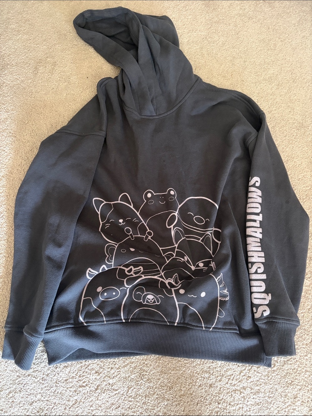 Squishmallows Dark gray Hoodie with pink squishmallows Graphic girls 13/14